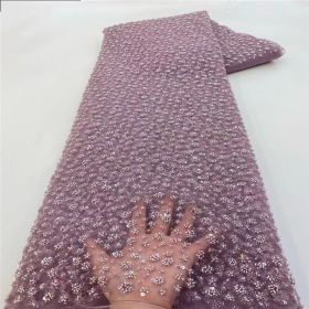 Bubble Beads Tube Embroidery Gown Beads Sequin Sequined Fabric (Option: 5 Style-Color-4 Yards)